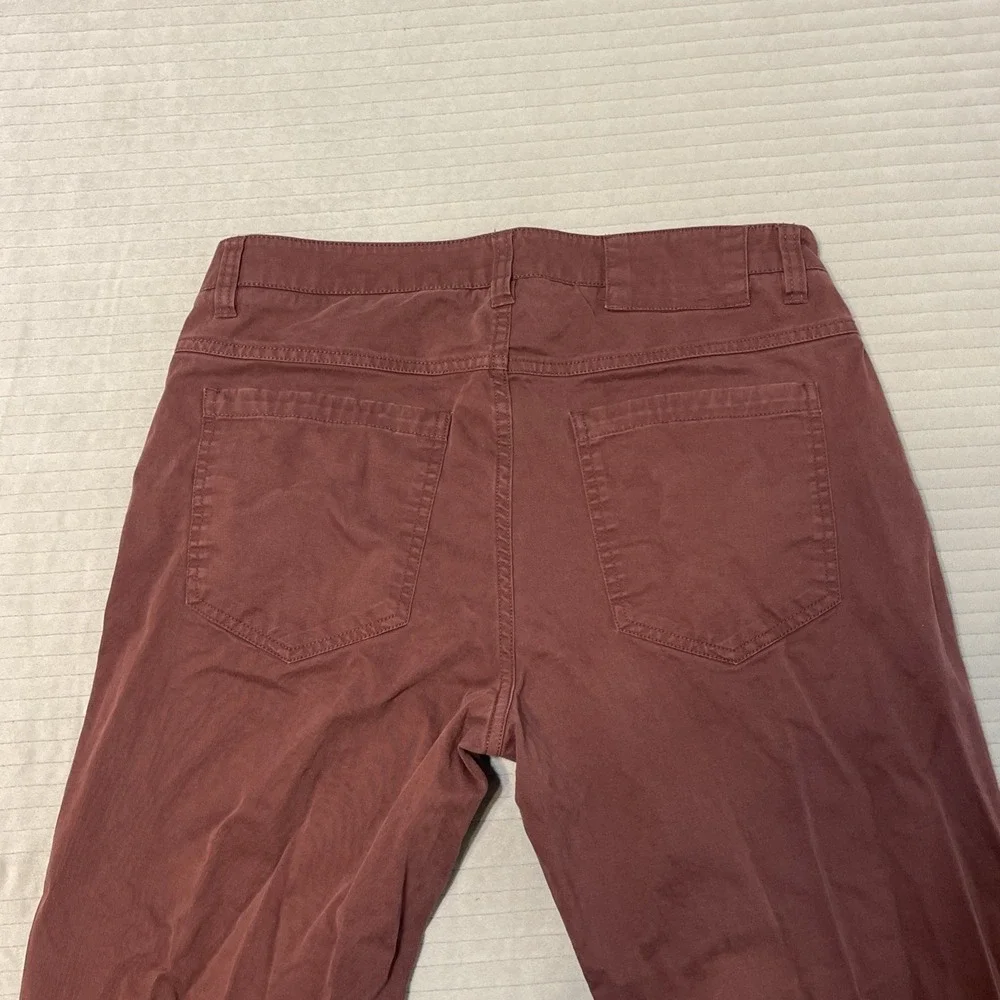 BRIDGE and BURN Mens Pants Red Khaki Chino Flat Front Twill Classic Outdoor 32R